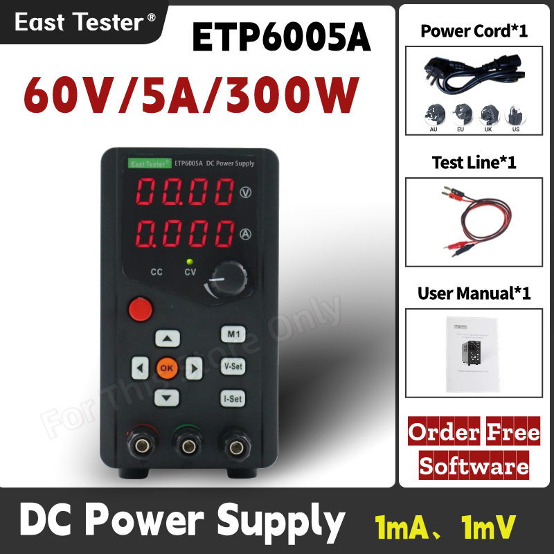 ETP6005A high efficiency singl - Programmable Dc Power Supply 60V 5A recension och pris